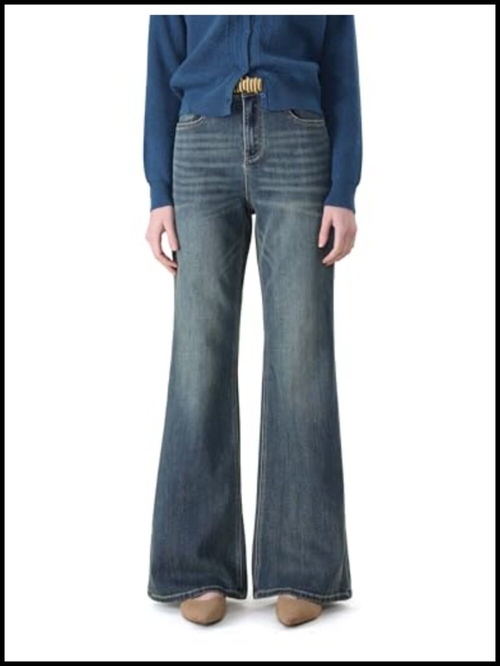 Tall Women's Stretch Flare Jeans Long Denim Pants 32" 34" 36" Inseam